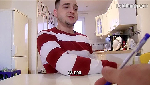 Debt Dandy ~ Uncut Chubby Dude Screams Through Intense POV Anal