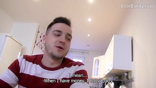 Debt Dandy ~ Uncut Chubby Dude Screams Through Intense POV Anal