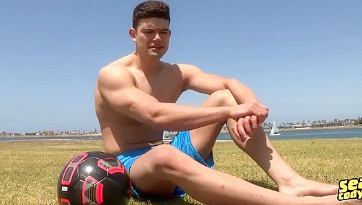 Muscular Twink Strokes His Perfect Cock Live On Camera - Sean Cody