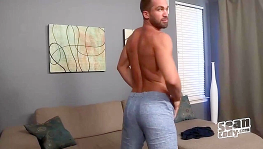 Bearded Beefcake Rhett Strokes His Rock-Hard Cock - Sean Cody