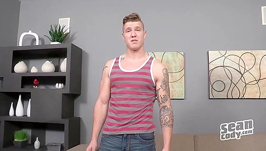 Tattooed Stud Fucks Himself on the Couch - Sean Cody
