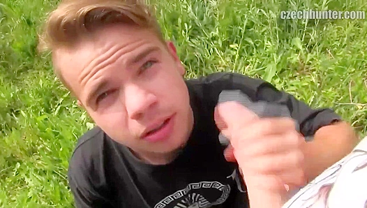 Trendy Czech Boy Gets Fucked in the Grass and Facial'd