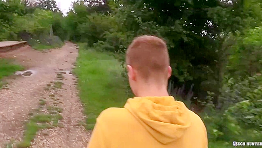 Skinny Gay Stud Gets Pounded Anal, Cums All Over Face - XXX Gay