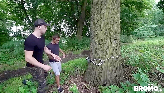 Bareback Bondage ~ Wild Woods Fucking