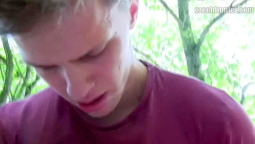 Hot EU Amateur Rides Fat Cock Outdoors - XXX Gay ACTION!