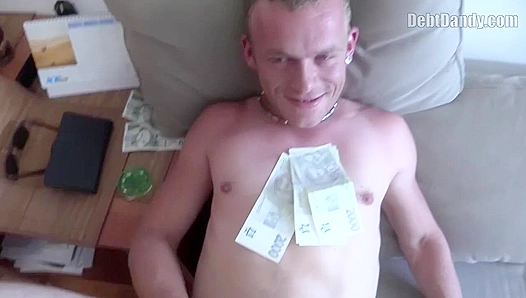 Blonde Debtor Takes a Massive Load After Anal - Debt Dandy