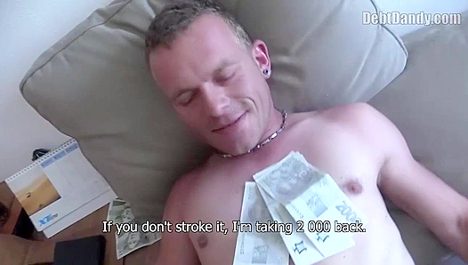 Blonde Debtor Takes a Massive Load After Anal - Debt Dandy