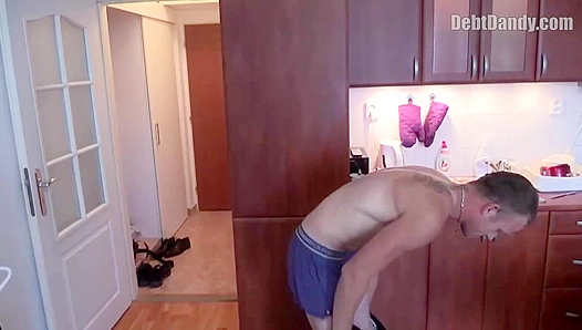 Blonde Debtor Takes a Massive Load After Anal - Debt Dandy