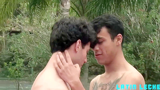 Hot Latino Studs Bang Poolside - Spicy Leche Splash