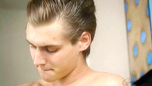Slicked-Back Skater Boy Cums Hard After Intense Masturbation - Corbin Fisher