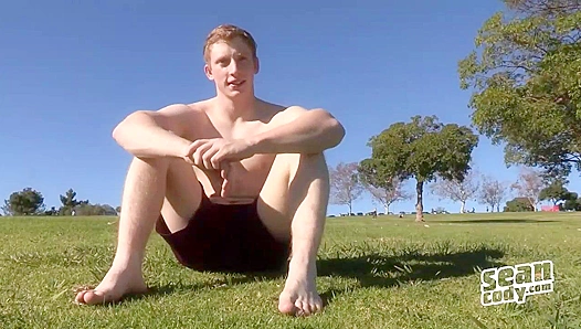 Fiery Redhead Strokes His Pasty Cock Solo - Sean Cody