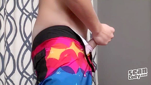 Truman's Tan Lines ~ Handsome Hottie Blows His Load Hard