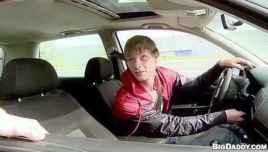 Hitchhiker Paul Fucks Twink Stranger Nathan in Public