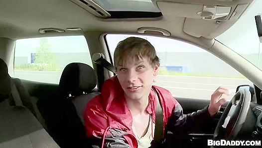 Hitchhiker Paul Fucks Twink Stranger Nathan in Public