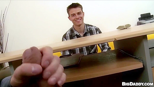 Chiseled Twink Gets Fucked Bareback by Georgio Black in Hot Casting Audition