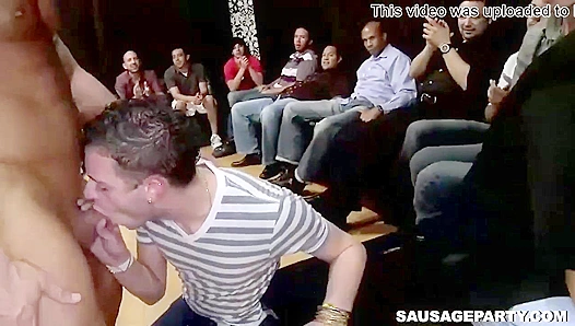 Saucy Striper's Oral Orgy ~ Dicking Down the Crowd