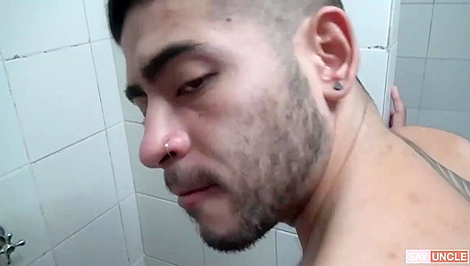 Amateur Latin Licho Gets Fucked Hard in the Shower