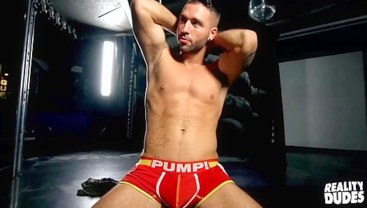 Latin Hunk Junior Strips Down and Strokes His Thick Dick - Reality Dudes