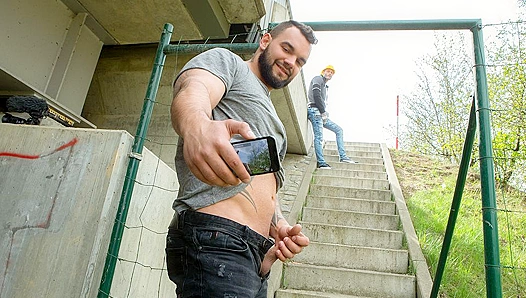 Jerome & Marty ~ Hot European Hunks Fuck Wildly By The Roadside