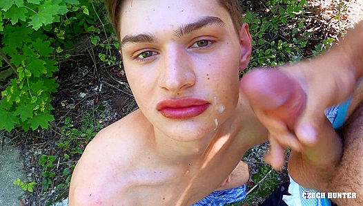 Skinny Twink Gets Facial After Bareback Anal - XXX Gay