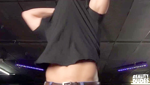 POV ~ Blonde Hottie Justin Flexes His Hard Cock - Reality Dudes