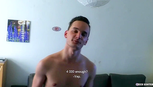 Czech Hunter ~ Bottom Strokes His Hard Cock During HOT POV Anal Action