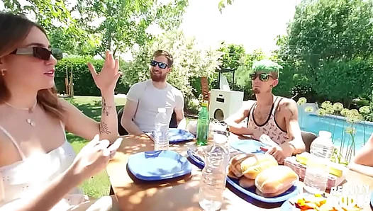 REALITY DUDES - Stepson Benjamin Blue Gets Naughty At The Barbecue And Sucks Stepdad