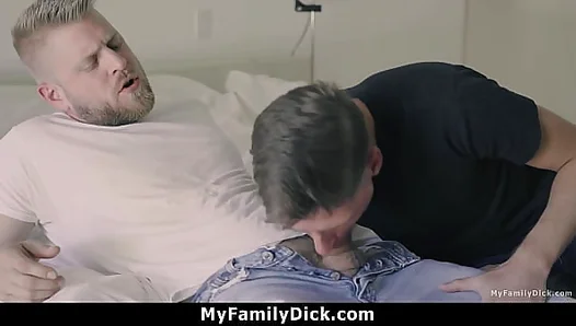 Stepdad Stroking Him to A Creamy Climax - Myfamilydick