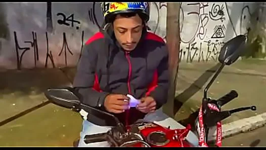 The hot delivery guy had a really big dick, I asked him to suck it