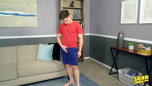 Riley's Floor Frenzy ~ Athletic Cock Jerking - Sean Cody