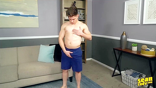 Riley's Floor Frenzy ~ Athletic Cock Jerking - Sean Cody