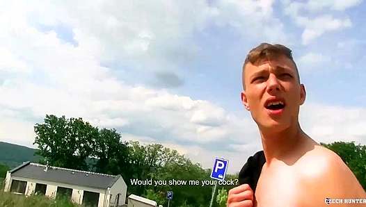 Amateur Twink Gets Fucked Outdoors by Stranger - XXX Gay