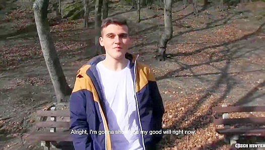 Czech Hunter Pounds Thick Booty Brunette's Tight Bum