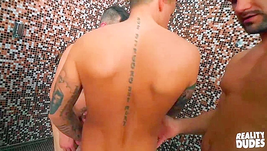 Bathhouse Orgy ~ Tony, Vito, Dom, Ryu, Ryan Cage Heat Up Reality Dudes