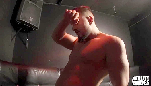 Muscular Stripper Teases and Masturbates Beside You - Reality Dudes