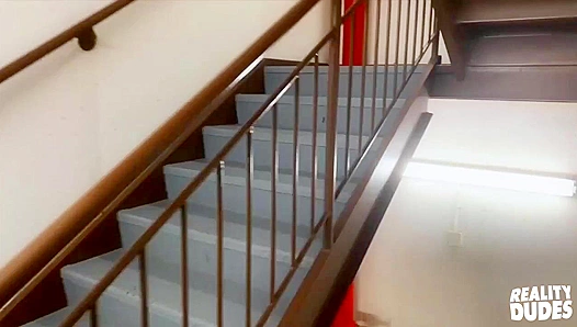 Muscular Pupcheer Fucks Tank Joey Hard in Stairwell - Reality Dudes