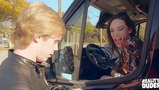 Daniel Hausser and Skylar Hill Pound Each Other Passionately in a Van