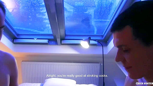 POV Czech Threesome ~ Two Amateur Twinks Get Wild - XXX Gay