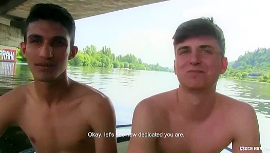 POV ~ Slim Amateur Twinks Take Turns Fucking - XXX Gay Style