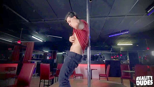 Philippe, Slim Strpper, Shows Off His Jerk-Off Skills - Reality Dudes