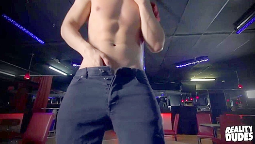 Philippe, Slim Strpper, Shows Off His Jerk-Off Skills - Reality Dudes