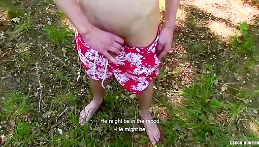 Young Czech Amateur Gets Fucked Doggy Style Outdoors by Czech Hunter