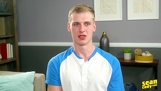 Lanky Blonde Mick Cums Hard on His Knees - Sean Cody