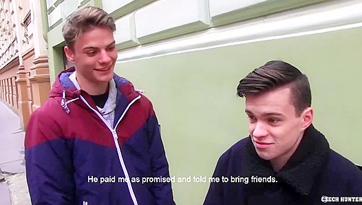 Hardcore 3some ~ Two Amateur Czech Twinks Get Wild - XXX Gay