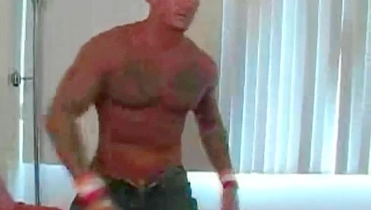 Oily Hottie Chevelle Shows Off His Massive Cock for Mature Dudes