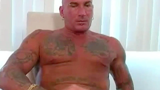 Oily Hottie Chevelle Shows Off His Massive Cock for Mature Dudes