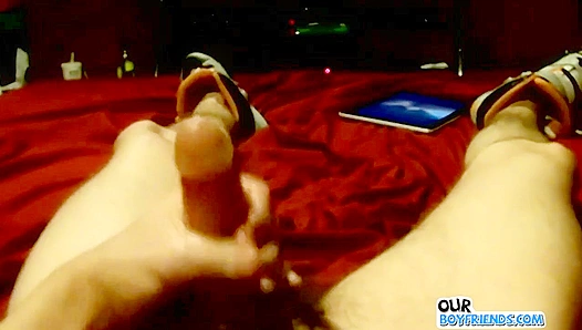 Flexible Slut Lucas Masturbates Vigorously in Solo Heat