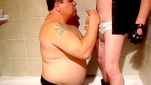 Amateur Gay Domination ~ Fat Sub Takes It Hard - Bonus Fetish Fun