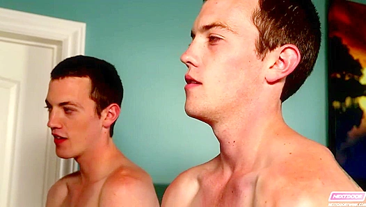 Nextdoor Twinks Explore Bisexual Urges ~ Hot Mutual Masturbation Session