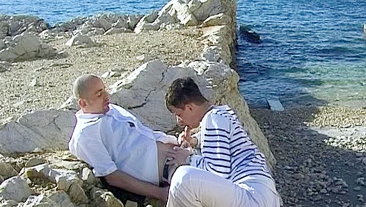 Rough Seas, Rougher Sex ~ Amateur Sailors Fuck Hard on the Beach